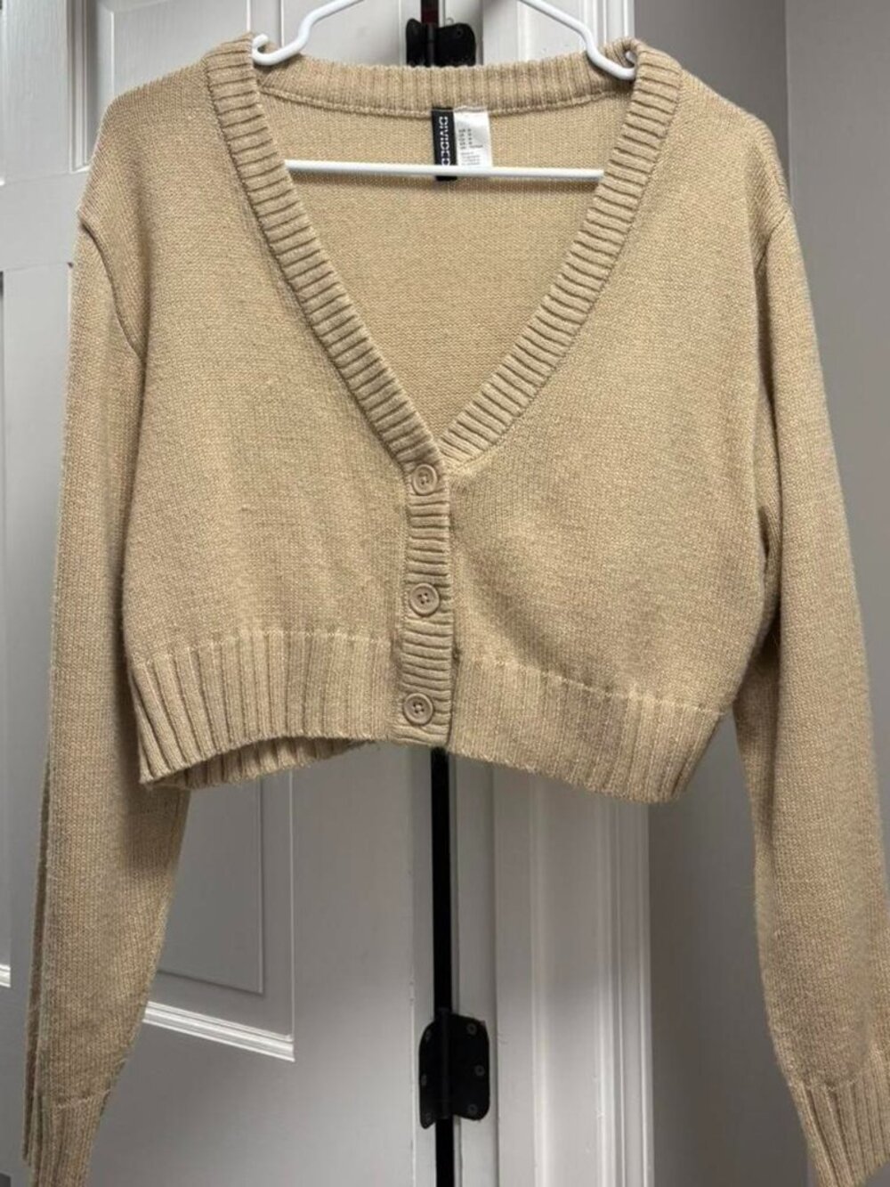 H&M Cropped Tan Cardigan